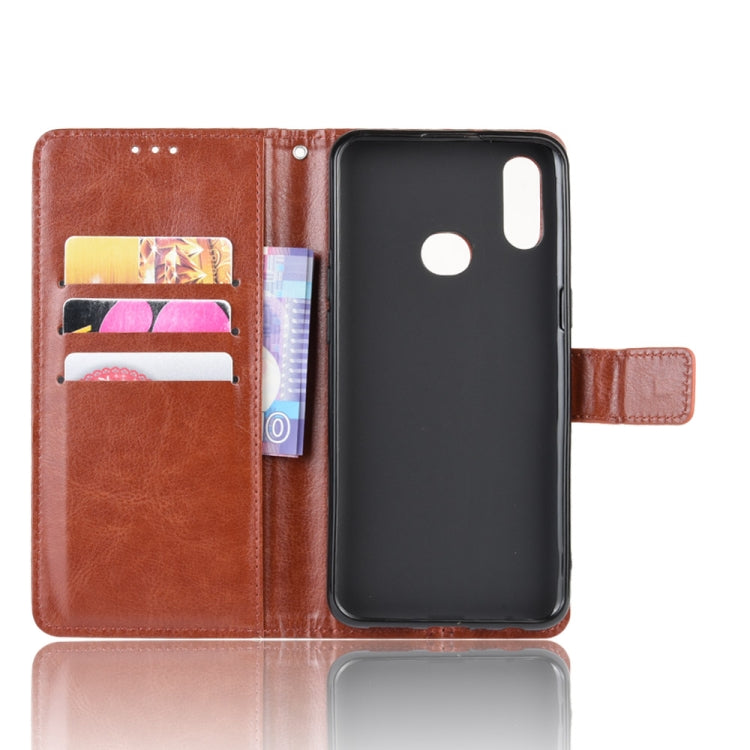 For Galaxy A10s Retro Crazy Horse Texture Horizontal Flip Leather Case with Holder & Card Slots & Photo Frame