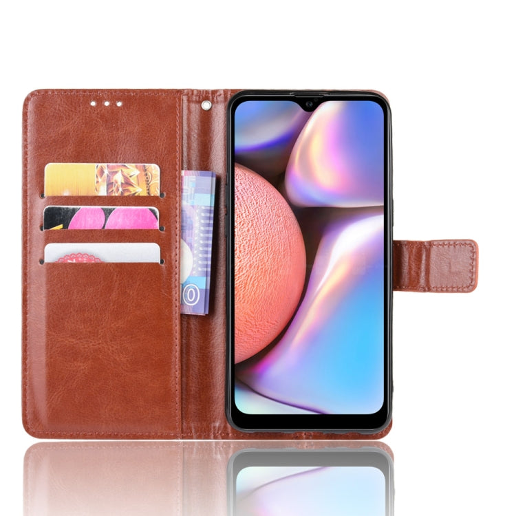 For Galaxy A10s Retro Crazy Horse Texture Horizontal Flip Leather Case with Holder & Card Slots & Photo Frame