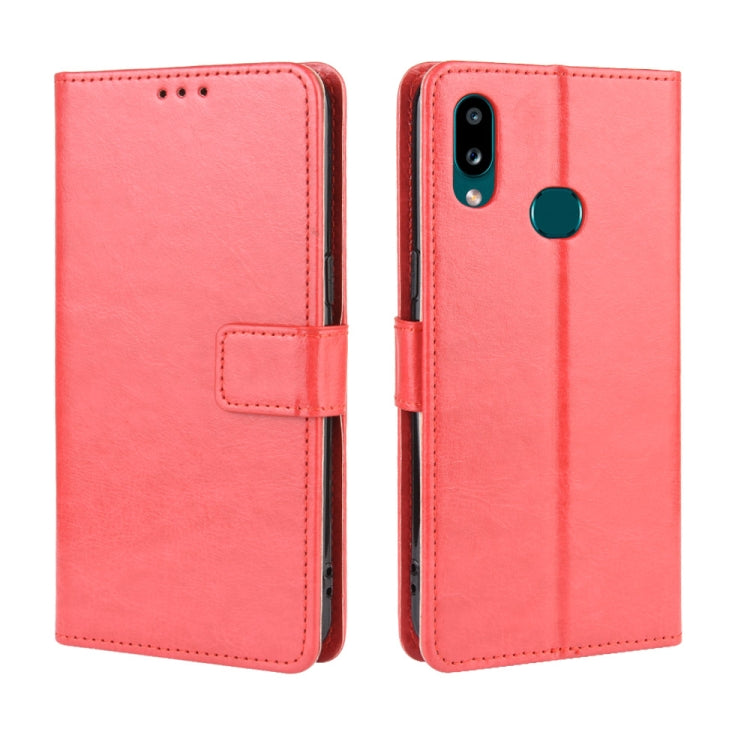 For Galaxy A10s Retro Crazy Horse Texture Horizontal Flip Leather Case with Holder & Card Slots & Photo Frame