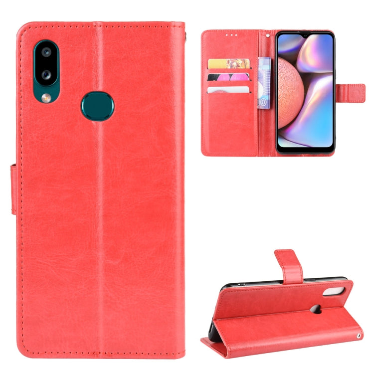 For Galaxy A10s Retro Crazy Horse Texture Horizontal Flip Leather Case with Holder & Card Slots & Photo Frame