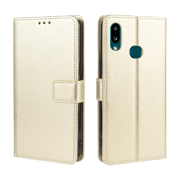 For Galaxy A10s Retro Crazy Horse Texture Horizontal Flip Leather Case with Holder & Card Slots & Photo Frame