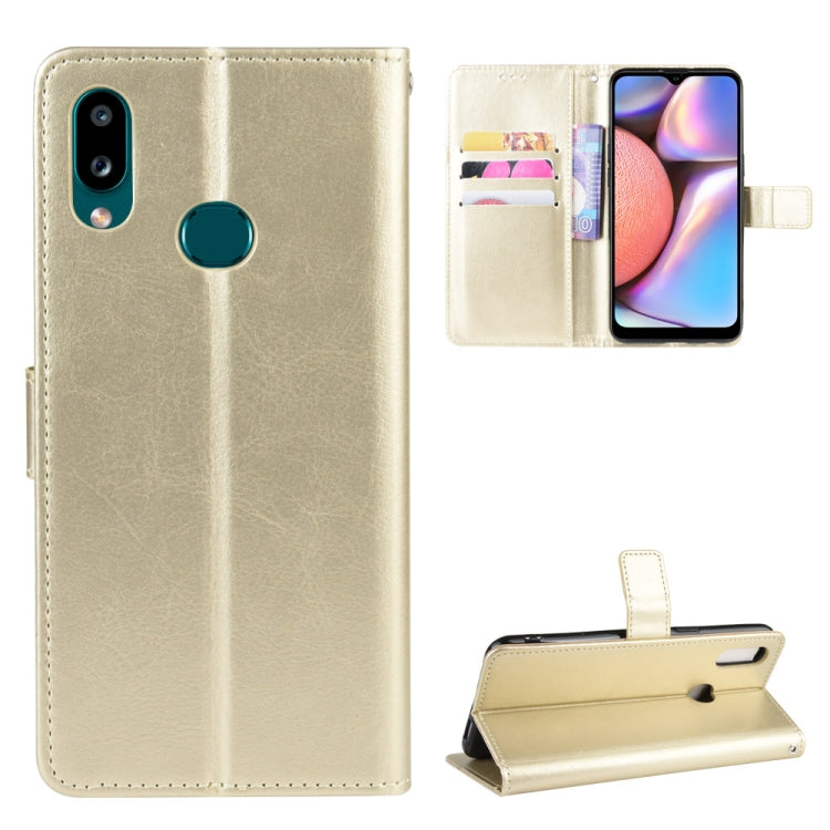 For Galaxy A10s Retro Crazy Horse Texture Horizontal Flip Leather Case with Holder & Card Slots & Photo Frame