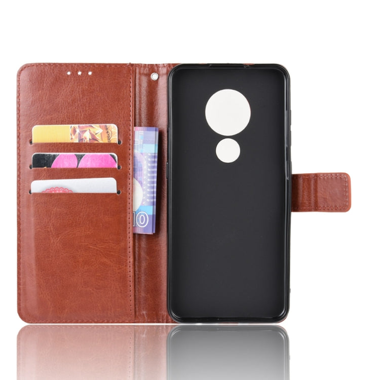 For Nokia 7.2 / Nokia 6.2 Retro Crazy Horse Texture Horizontal Flip Leather Case , with Holder & Card Slots & Photo Frame