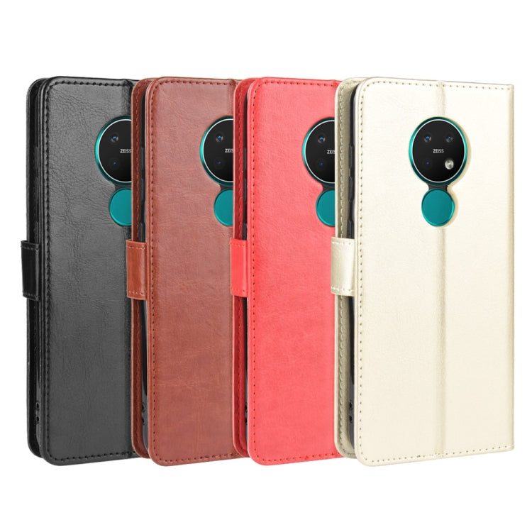 For Nokia 7.2 / Nokia 6.2 Retro Crazy Horse Texture Horizontal Flip Leather Case , with Holder & Card Slots & Photo Frame