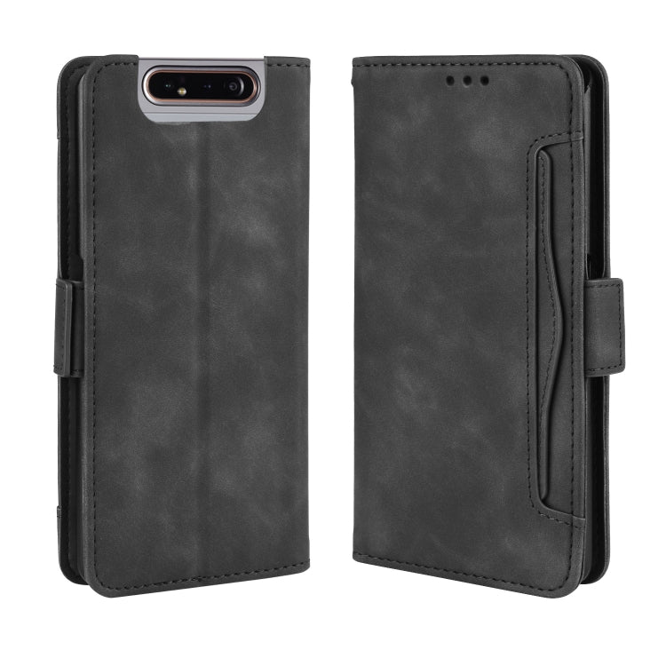 For Galaxy A80 / A90 Wallet Style Skin Feel Calf Pattern Leather Case ,with Separate Card Slot