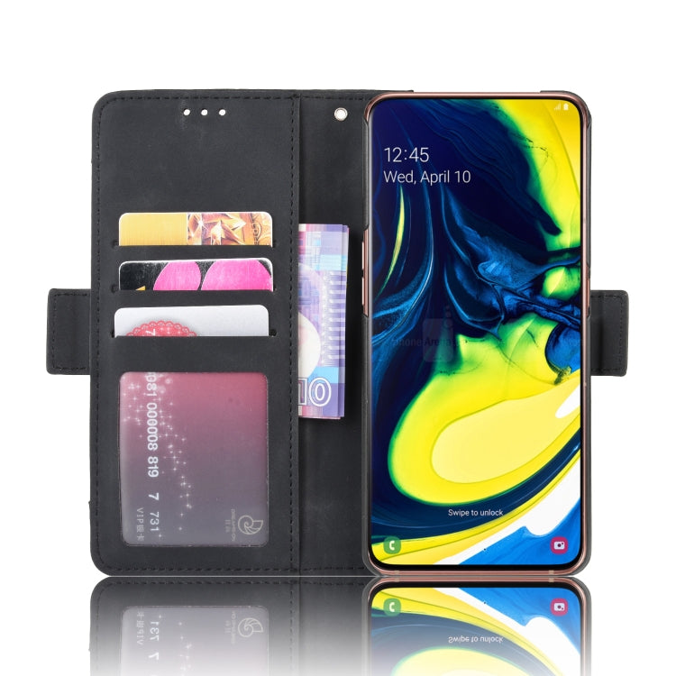 For Galaxy A80 / A90 Wallet Style Skin Feel Calf Pattern Leather Case ,with Separate Card Slot