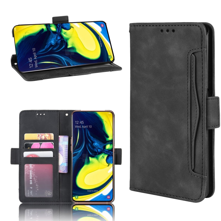 For Galaxy A80 / A90 Wallet Style Skin Feel Calf Pattern Leather Case ,with Separate Card Slot