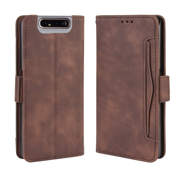 For Galaxy A80 / A90 Wallet Style Skin Feel Calf Pattern Leather Case ,with Separate Card Slot