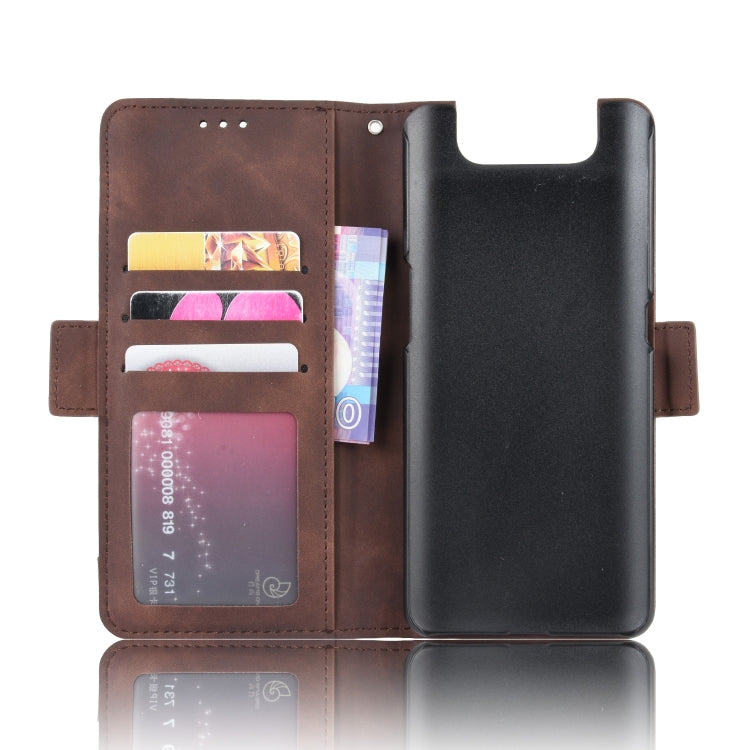 For Galaxy A80 / A90 Wallet Style Skin Feel Calf Pattern Leather Case ,with Separate Card Slot