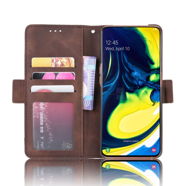 For Galaxy A80 / A90 Wallet Style Skin Feel Calf Pattern Leather Case ,with Separate Card Slot