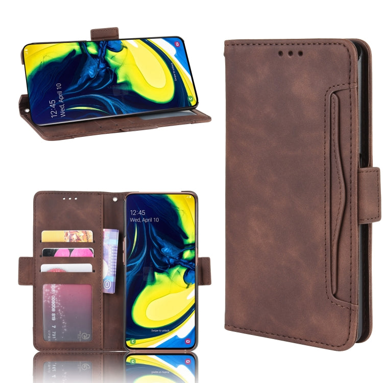 For Galaxy A80 / A90 Wallet Style Skin Feel Calf Pattern Leather Case ,with Separate Card Slot