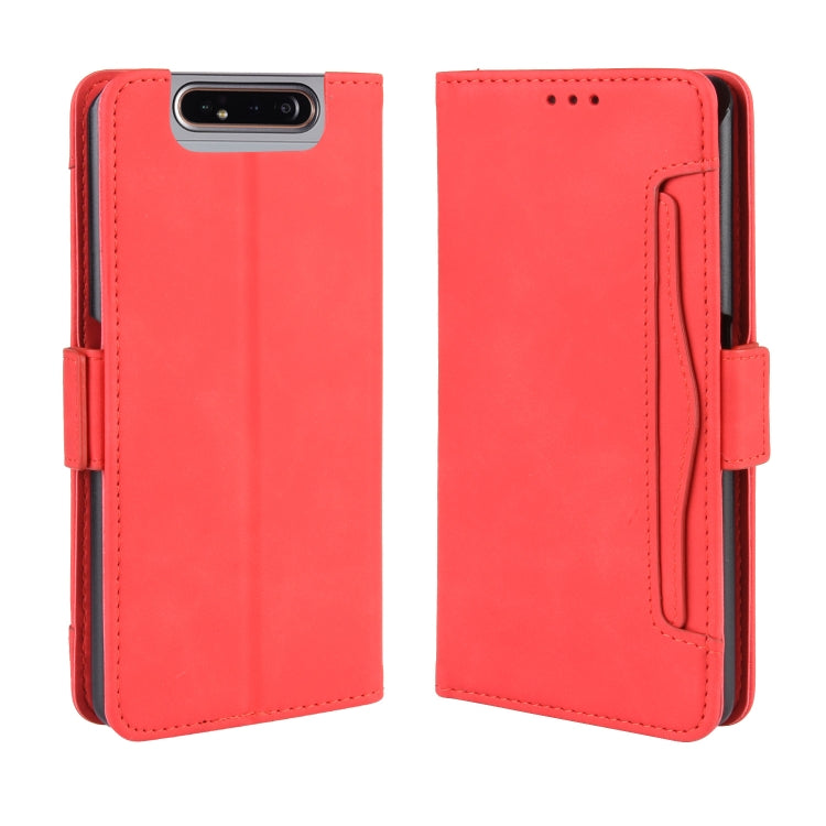 For Galaxy A80 / A90 Wallet Style Skin Feel Calf Pattern Leather Case ,with Separate Card Slot