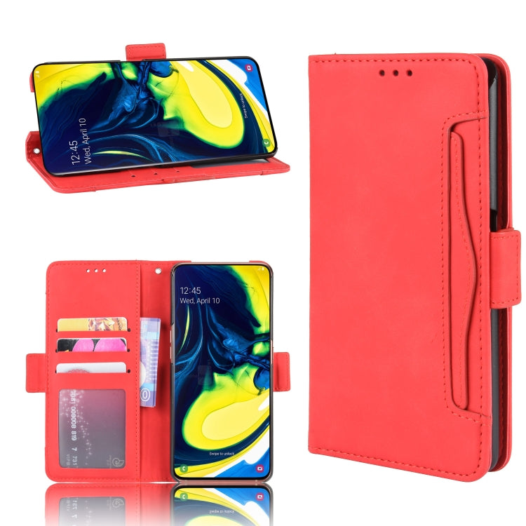 For Galaxy A80 / A90 Wallet Style Skin Feel Calf Pattern Leather Case ,with Separate Card Slot