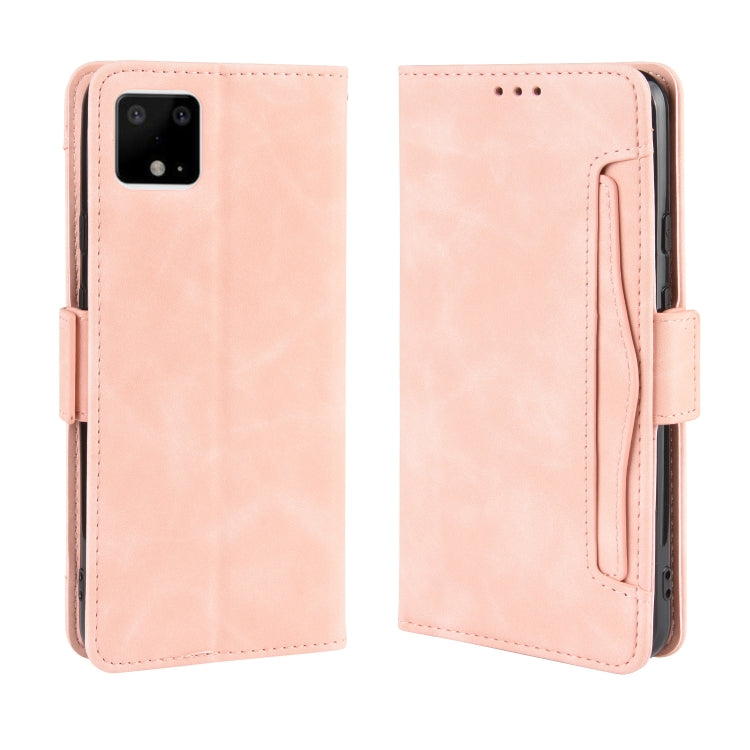 For Google Pixel 4 XL Wallet Style Skin Feel Calf Pattern Leather Case with Separate Card Slot