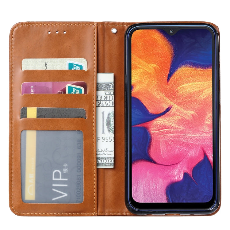 For Galaxy A10e Knead Skin Texture Horizontal Flip Leather Case with Photo Frame & Holder & Card Slots & Wallet