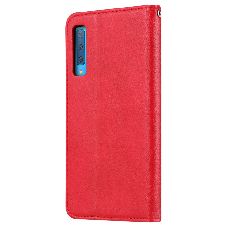 For Galaxy A30s / A50s Knead Skin Texture Horizontal Flip Leather Case with Photo Frame & Holder & Card Slots & Wallet