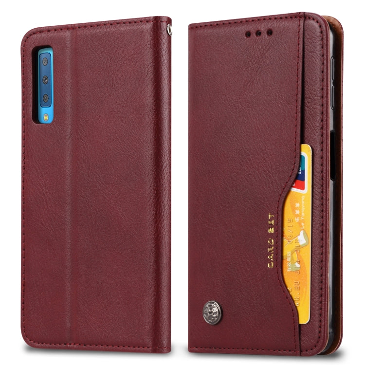 For Galaxy A30s / A50s Knead Skin Texture Horizontal Flip Leather Case with Photo Frame & Holder & Card Slots & Wallet