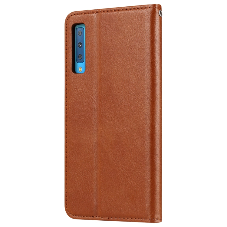 For Galaxy A30s / A50s Knead Skin Texture Horizontal Flip Leather Case with Photo Frame & Holder & Card Slots & Wallet