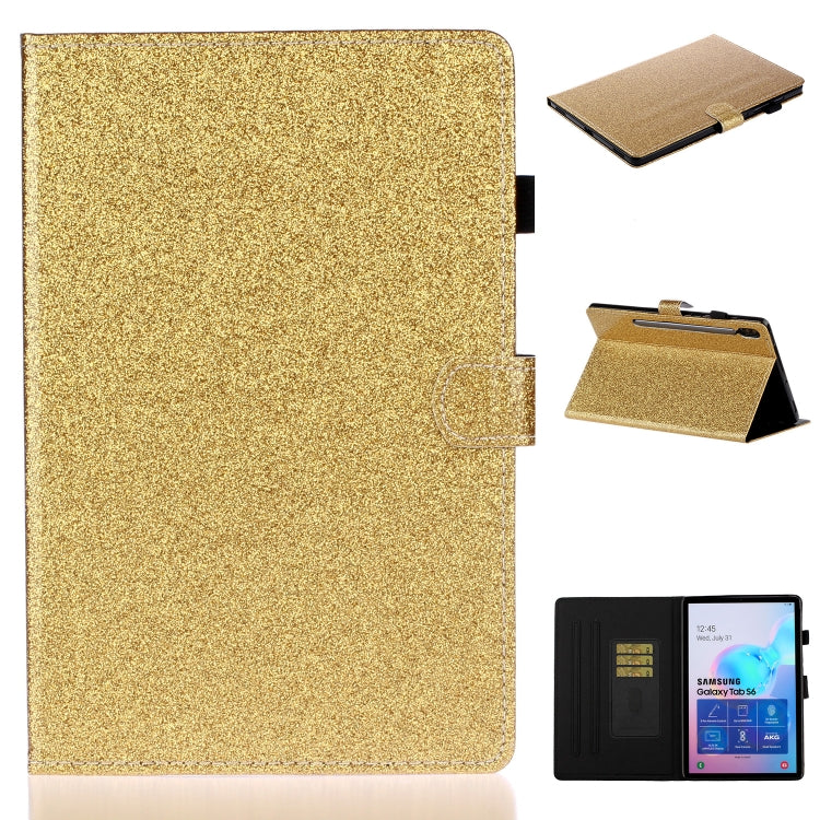 For Galaxy Tab S6 10.5 T860/T865 With Flash Pink Waterproof Protection Case, Card Slot and Bracket