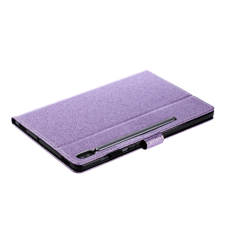 For Galaxy Tab S6 10.5 T860/T865 With Flash Pink Waterproof Protection Case, Card Slot and Bracket