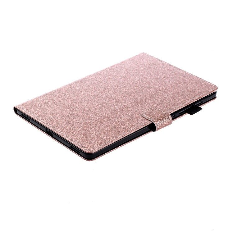 For Galaxy Tab S6 10.5 T860/T865 With Flash Pink Waterproof Protection Case, Card Slot and Bracket