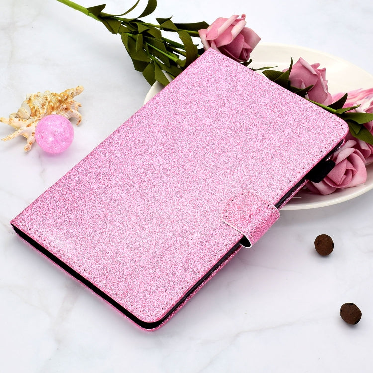 For Galaxy Tab S6 10.5 T860/T865 With Flash Pink Waterproof Protection Case, Card Slot and Bracket