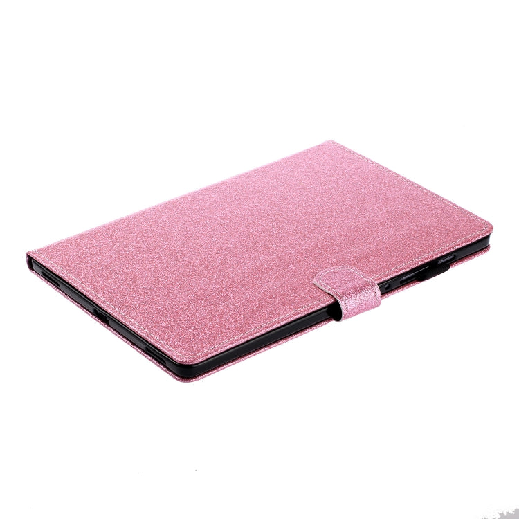 For Galaxy Tab S6 10.5 T860/T865 With Flash Pink Waterproof Protection Case, Card Slot and Bracket