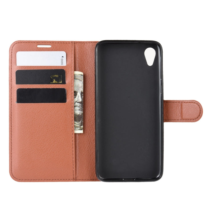 For Motorola Moto E6 Litchi Texture Horizontal Flip Leather Case with Wallet & Holder & Card Slots