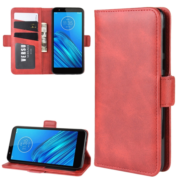For Motorola Moto E6 Wallet Stand Leather Cell Phone Case with Wallet & Holder & Card Slots