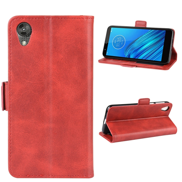 For Motorola Moto E6 Wallet Stand Leather Cell Phone Case with Wallet & Holder & Card Slots