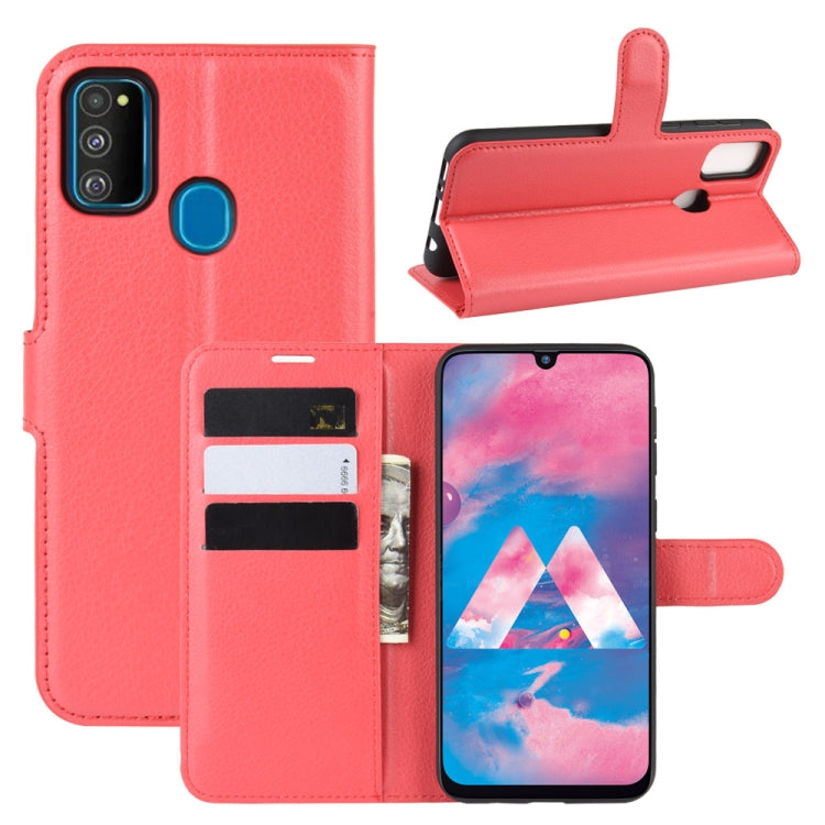 For Galaxy M30s Wallet Stand Leather Cell Phone Case with Wallet & Holder & Card Slots