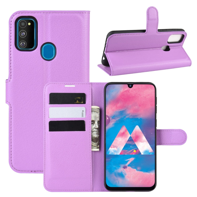 For Galaxy M30s Wallet Stand Leather Cell Phone Case with Wallet & Holder & Card Slots