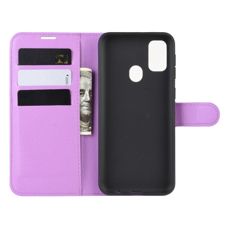 For Galaxy M30s Wallet Stand Leather Cell Phone Case with Wallet & Holder & Card Slots