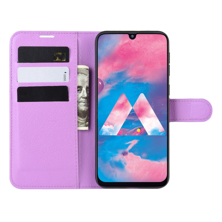 For Galaxy M30s Wallet Stand Leather Cell Phone Case with Wallet & Holder & Card Slots