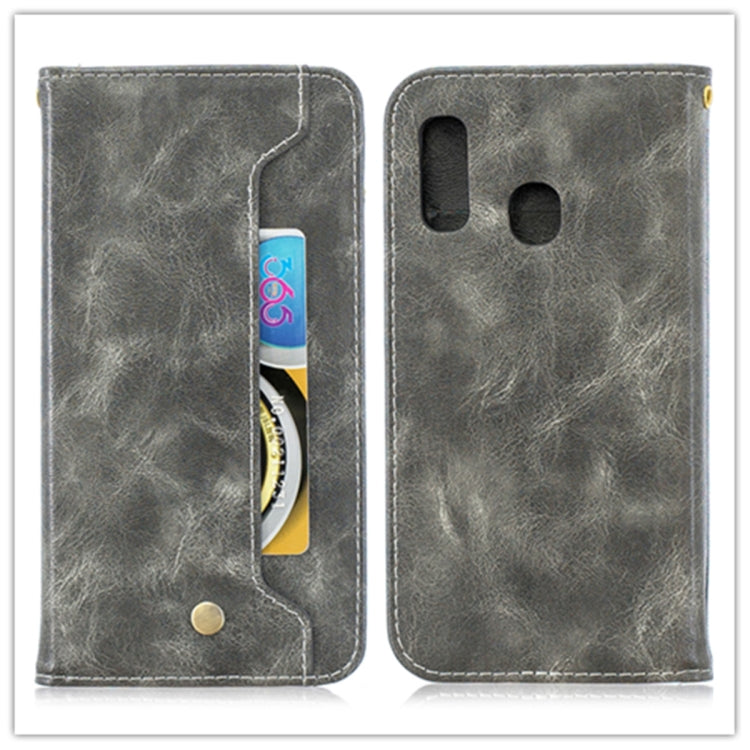 For Galaxy A40 Copper Buckle Nappa Texture Horizontal Flip Leather Case , with Holder & Card Slots & Wallet