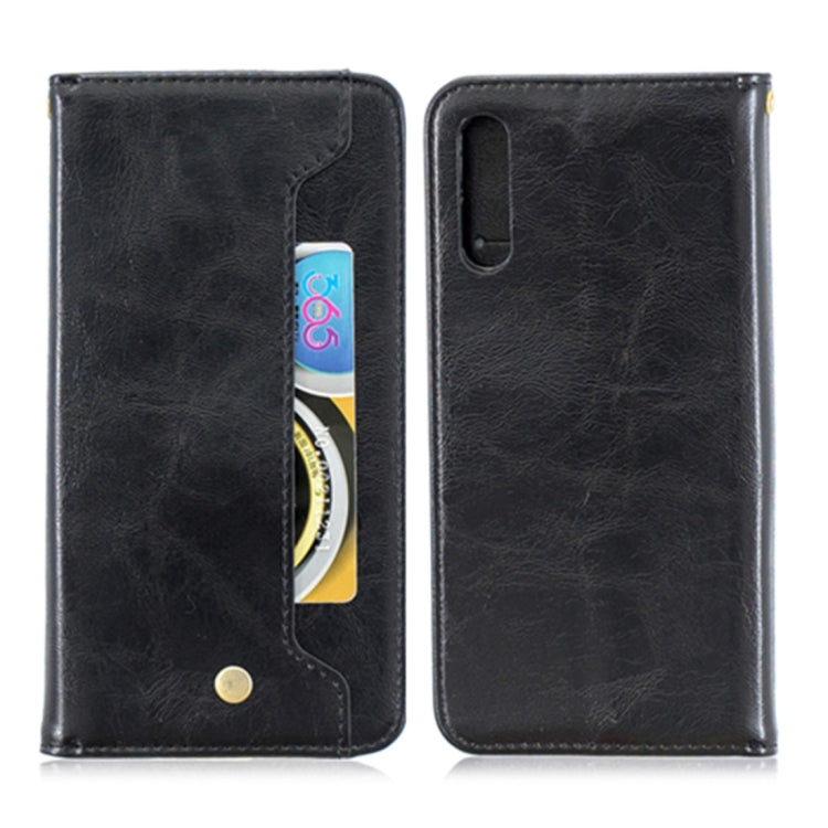 For Galaxy A50 Copper Buckle Nappa Texture Horizontal Flip Leather Case , with Holder & Card Slots & Wallet