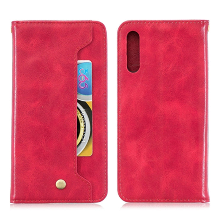 For Galaxy A50 Copper Buckle Nappa Texture Horizontal Flip Leather Case , with Holder & Card Slots & Wallet