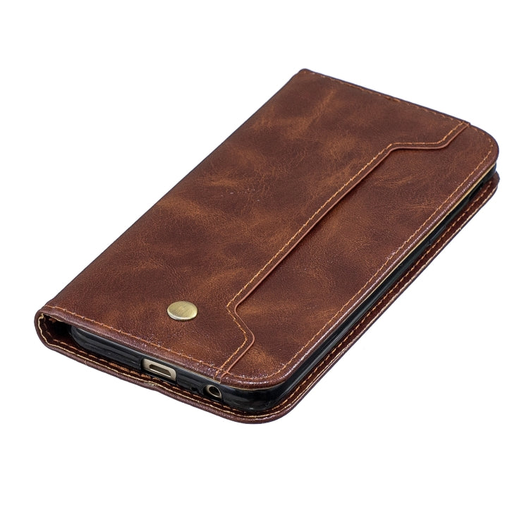 For Galaxy J6 Copper Buckle Nappa Texture Horizontal Flip Leather Case , with Holder & Card Slots & Wallet