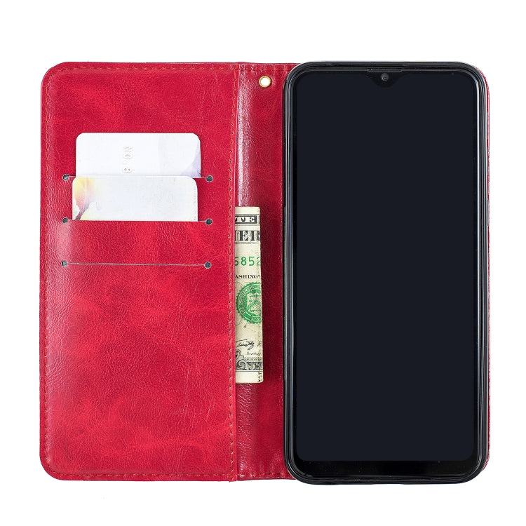 For Galaxy M20 Copper Buckle Nappa Texture Horizontal Flip Leather Case , with Holder & Card Slots & Wallet