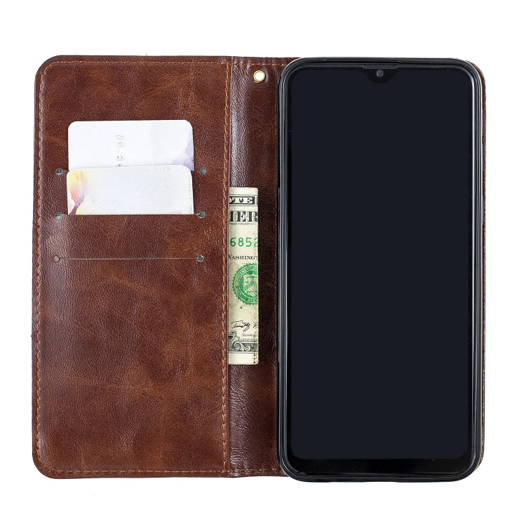 For Galaxy M20 Copper Buckle Nappa Texture Horizontal Flip Leather Case , with Holder & Card Slots & Wallet