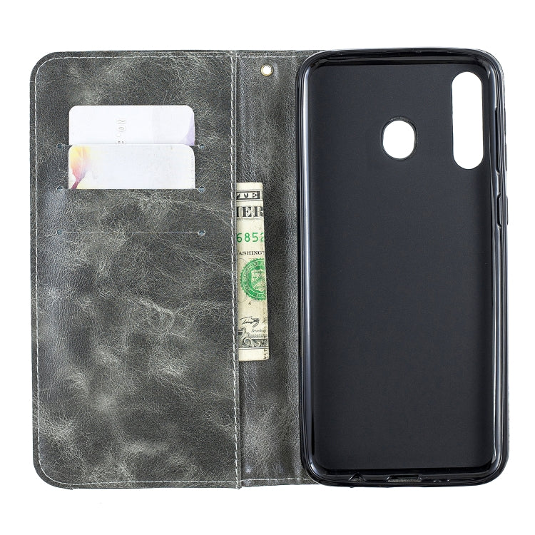 For Galaxy M30 Copper Buckle Nappa Texture Horizontal Flip Leather Case , with Holder & Card Slots & Wallet