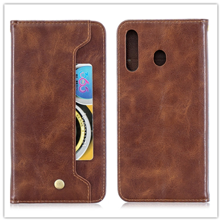 For Galaxy M30 Copper Buckle Nappa Texture Horizontal Flip Leather Case , with Holder & Card Slots & Wallet