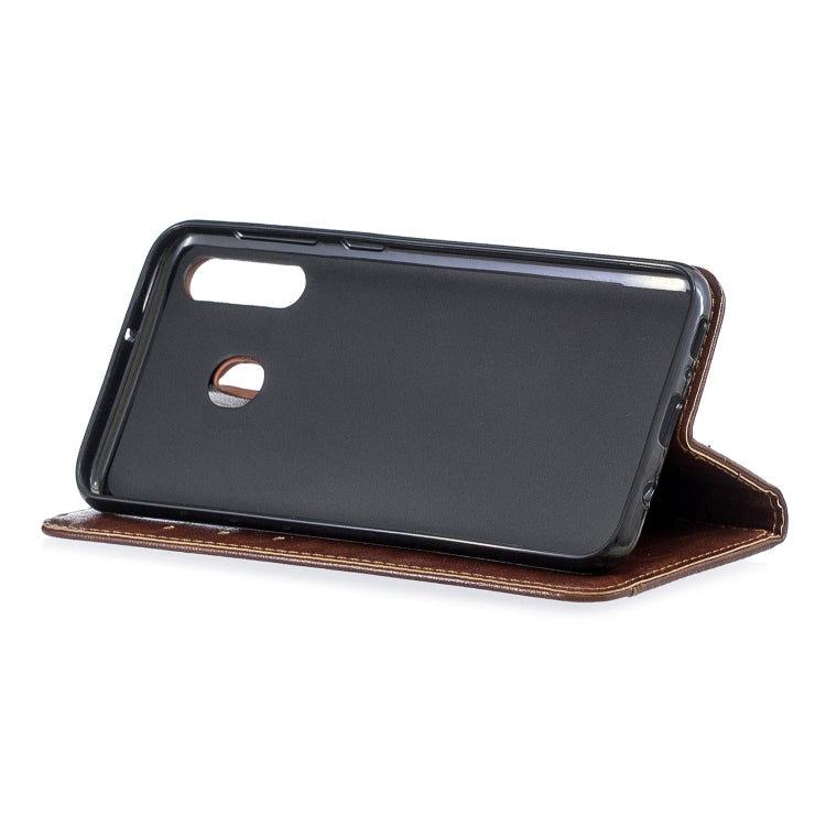 For Galaxy M30 Copper Buckle Nappa Texture Horizontal Flip Leather Case , with Holder & Card Slots & Wallet