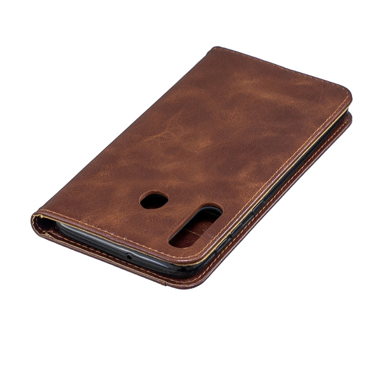 For Galaxy M30 Copper Buckle Nappa Texture Horizontal Flip Leather Case , with Holder & Card Slots & Wallet