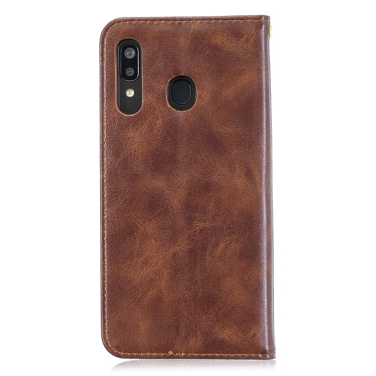 For Galaxy A20 /  A30 Copper Buckle Nappa Texture Horizontal Flip Leather Case, with Holder & Card Slots & Wallet