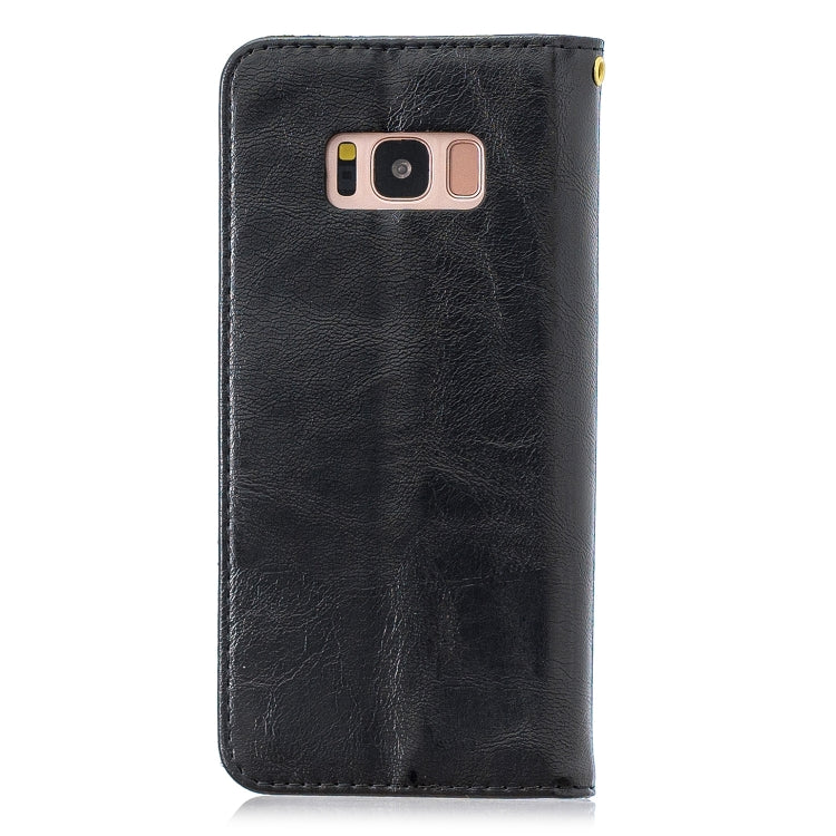 For Galaxy S8 Copper Buckle Nappa Texture Horizontal Flip Leather Case, with Holder & Card Slots & Wallet