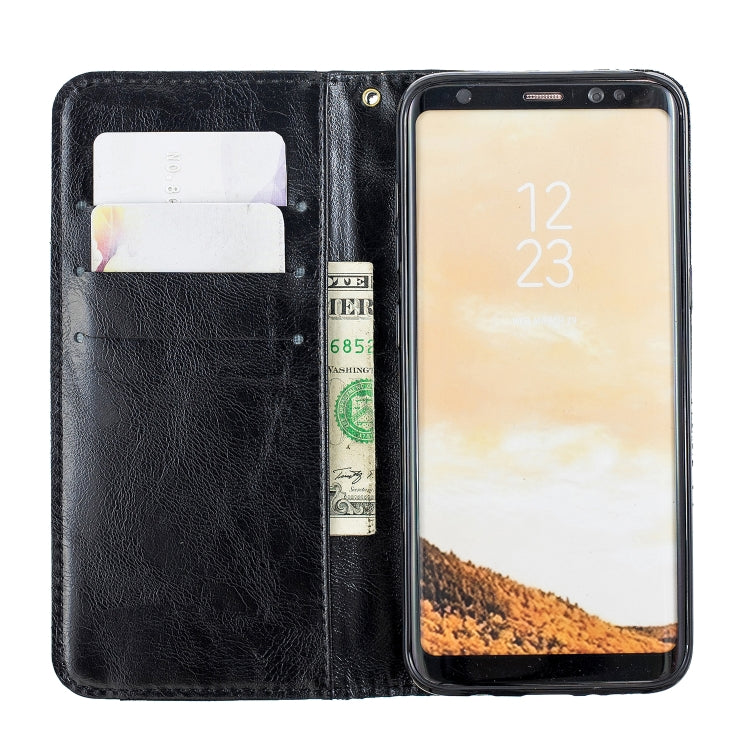 For Galaxy S8 Copper Buckle Nappa Texture Horizontal Flip Leather Case, with Holder & Card Slots & Wallet