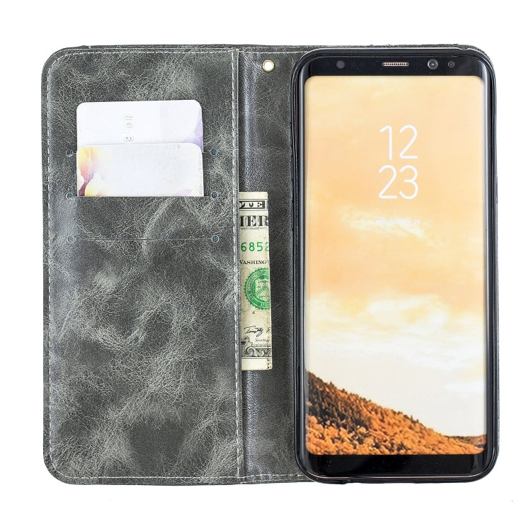 For Galaxy S8+ Copper Buckle Nappa Texture Horizontal Flip Leather Case, with Holder & Card Slots & Wallet