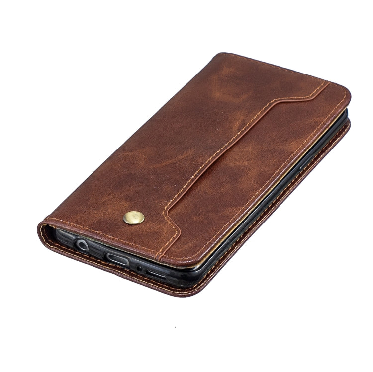 For Galaxy S9 Copper Buckle Nappa Texture Horizontal Flip Leather Case, with Holder & Card Slots & Wallet