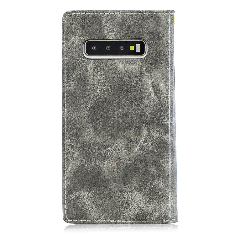 For Galaxy S10 Copper Buckle Nappa Texture Horizontal Flip Leather Case, with Holder & Card Slots & Wallet